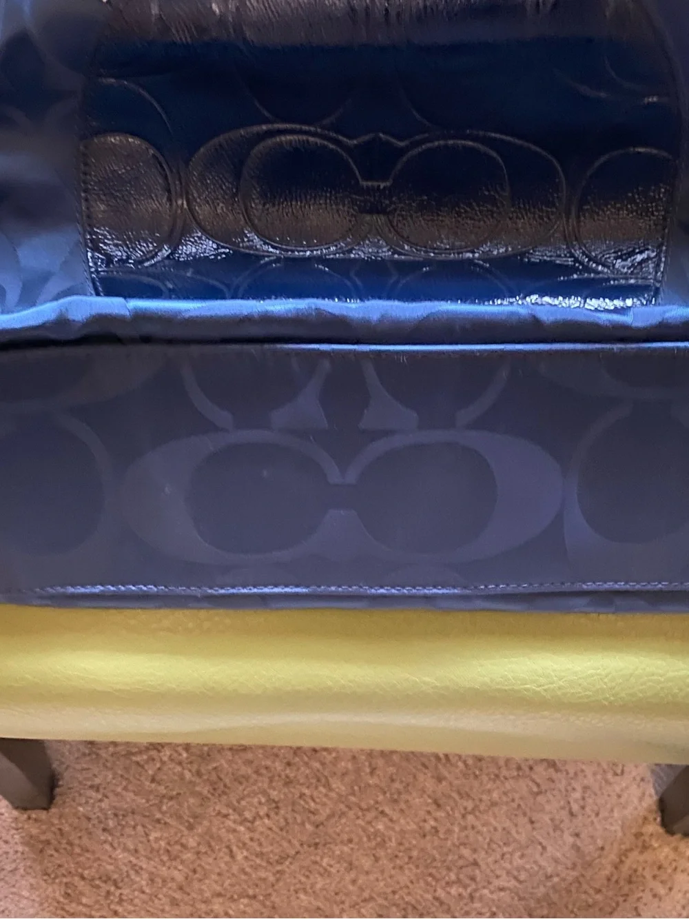 Coach Navy Signature Circle Tote - Picture 3 of 5